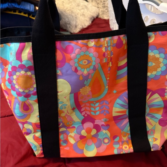 Amika Orange and Pink Tote Bag with Vibrant Design - Picture 5 of 5